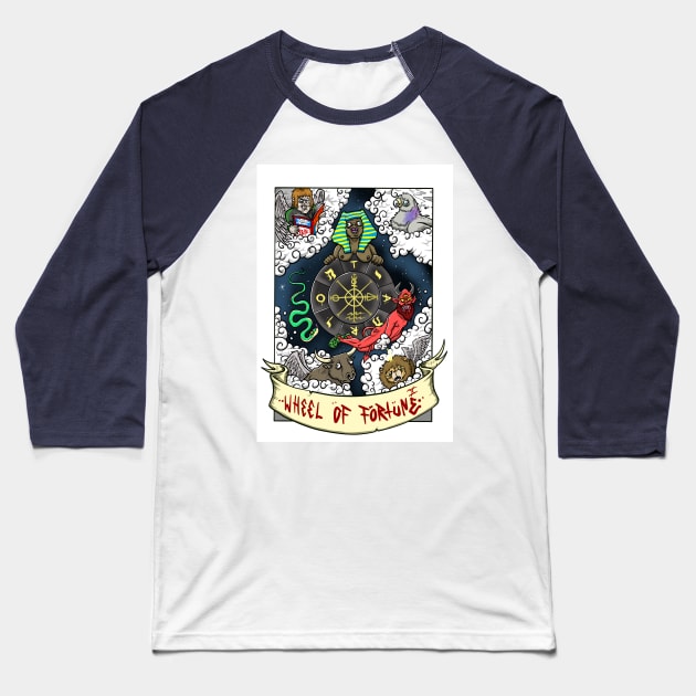 Wheel of fortune tarot Baseball T-Shirt by Brownlazer